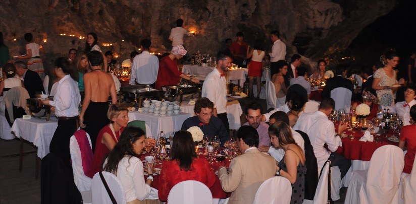 Dining in cave